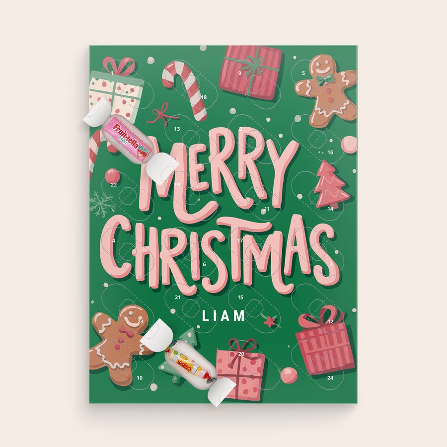 Personaliziran adventni koledar s sladkarijami Personaliziran adventni koledar s sladkarijami