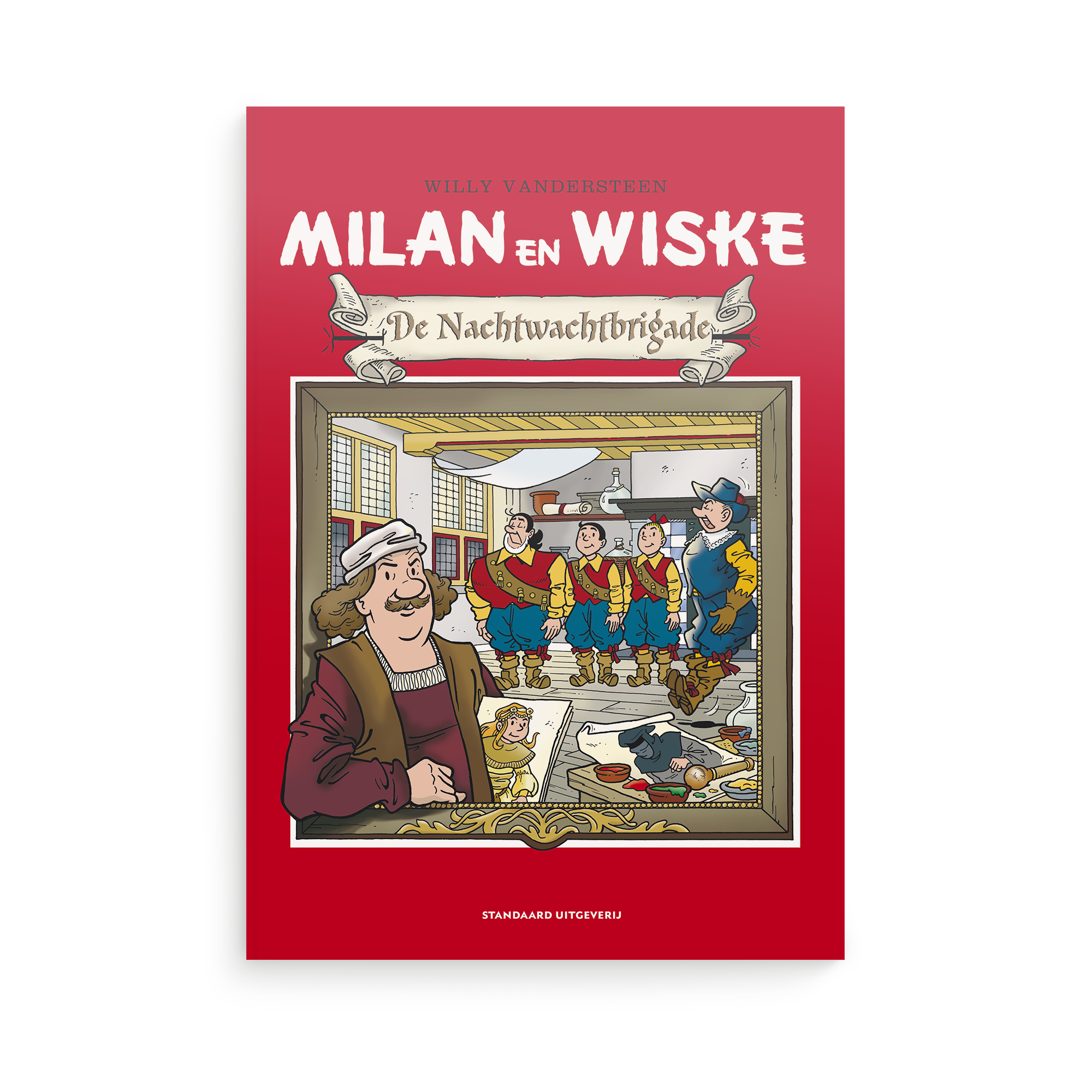 Boek Suske & Wiske "De nachtwachtbrigade" met naam