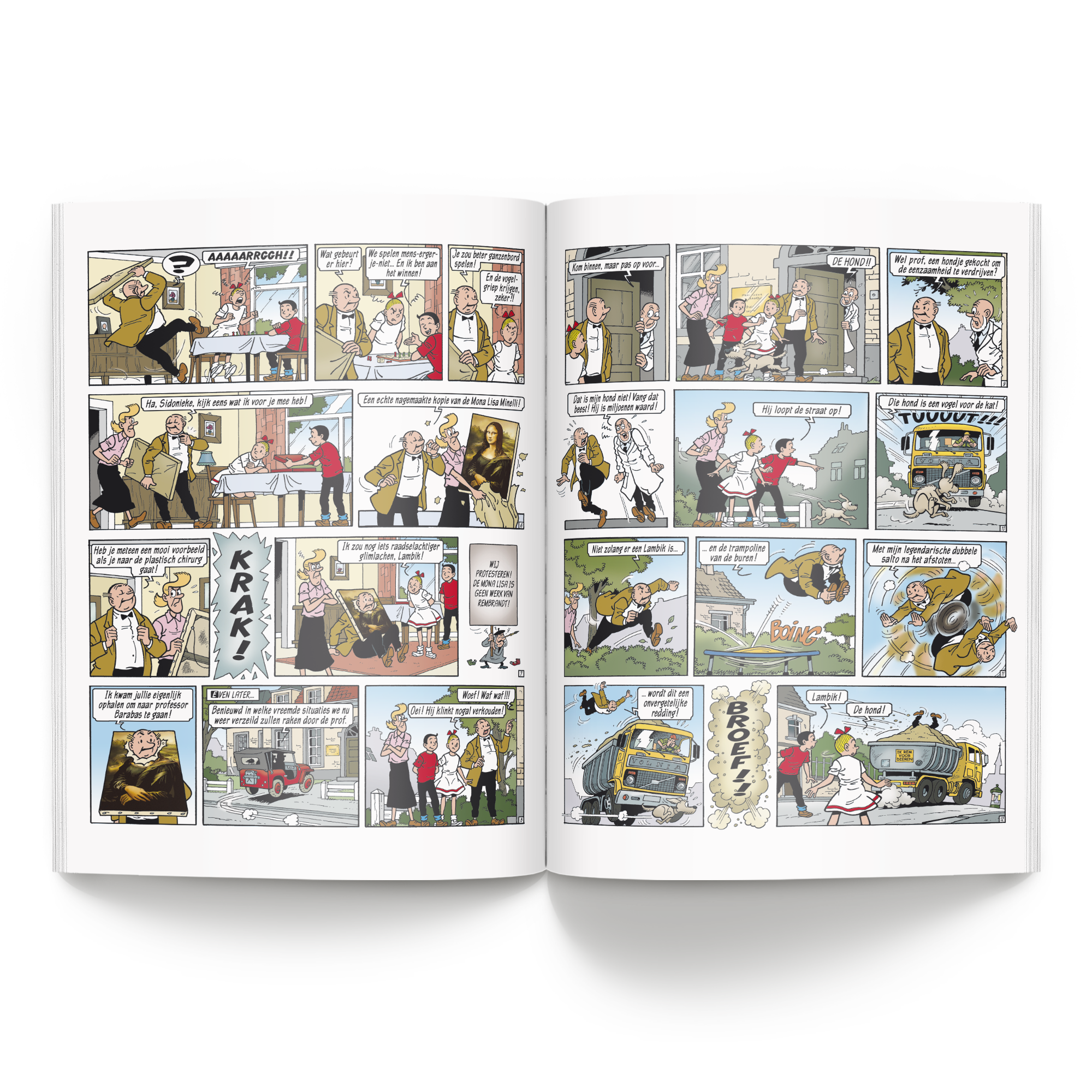 Persoonlijk stripboek Suske en Wiske De Nachtwachtbrigade (Softcover) met pagina's vol avontuur, te personaliseren met naam en foto.