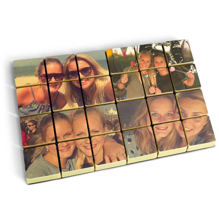 Puzzle photo personnalisé en chocolat Puzzle photo personnalisé en chocolat