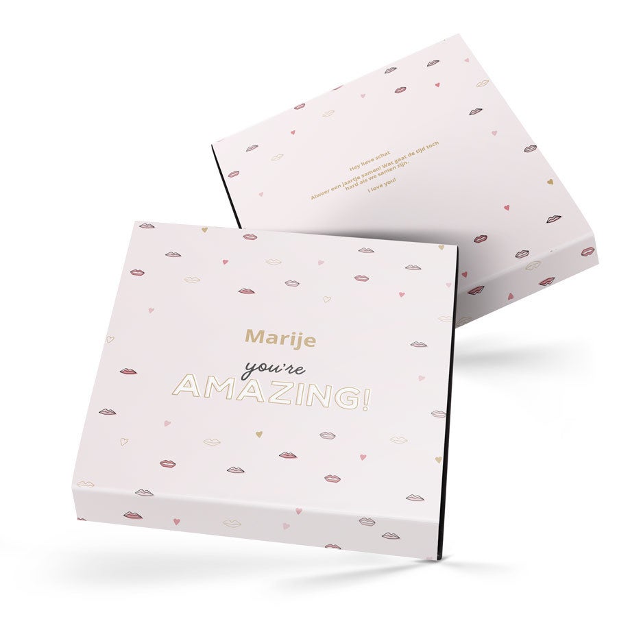 Luxe bonbon giftbox bedrukken - Valentijn (49 stuks)