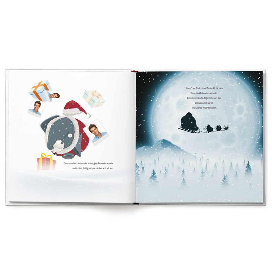 Personalisiertes Weihnachtsbuch - Santa Olli - XXL Version