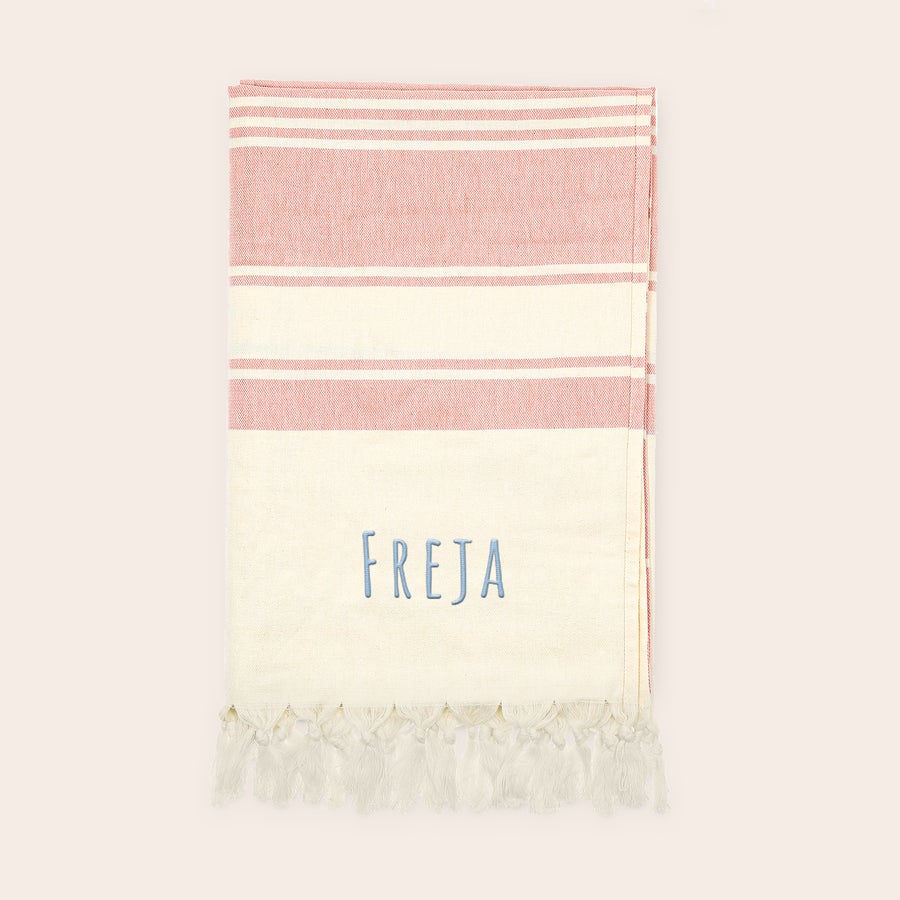 Hammamhandduk med namn Hammamhandduk med namn