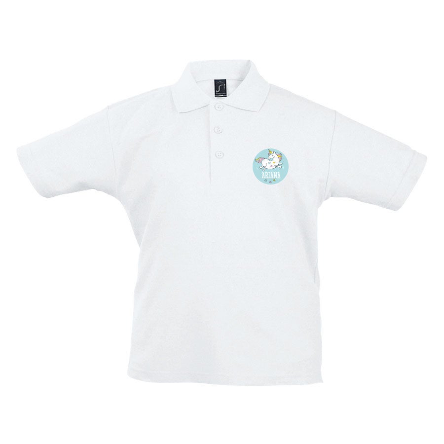 Personalised polo t-shirt - Children - White - 10 yrs