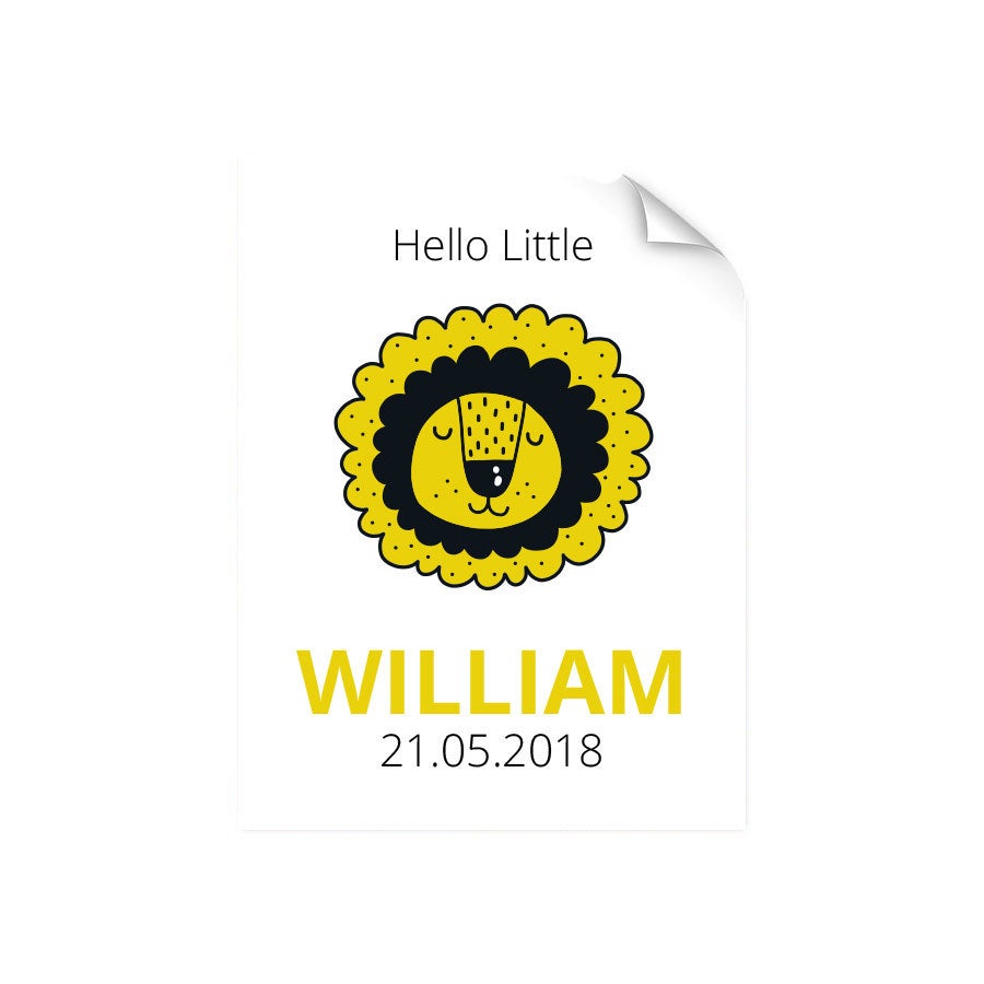 Plakat z imieniem dziecka 30 x 40 cm