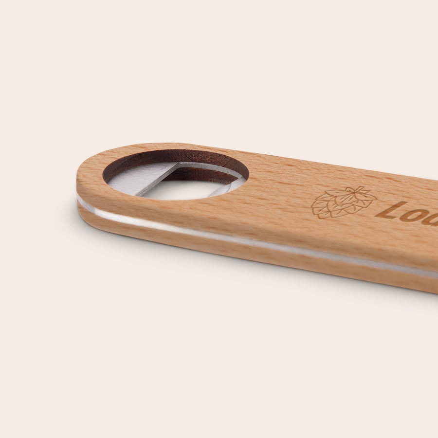 Apribottiglie Inciso con Testo Apribottiglie personalizzato in legno con incisione di un luppolo e del nome