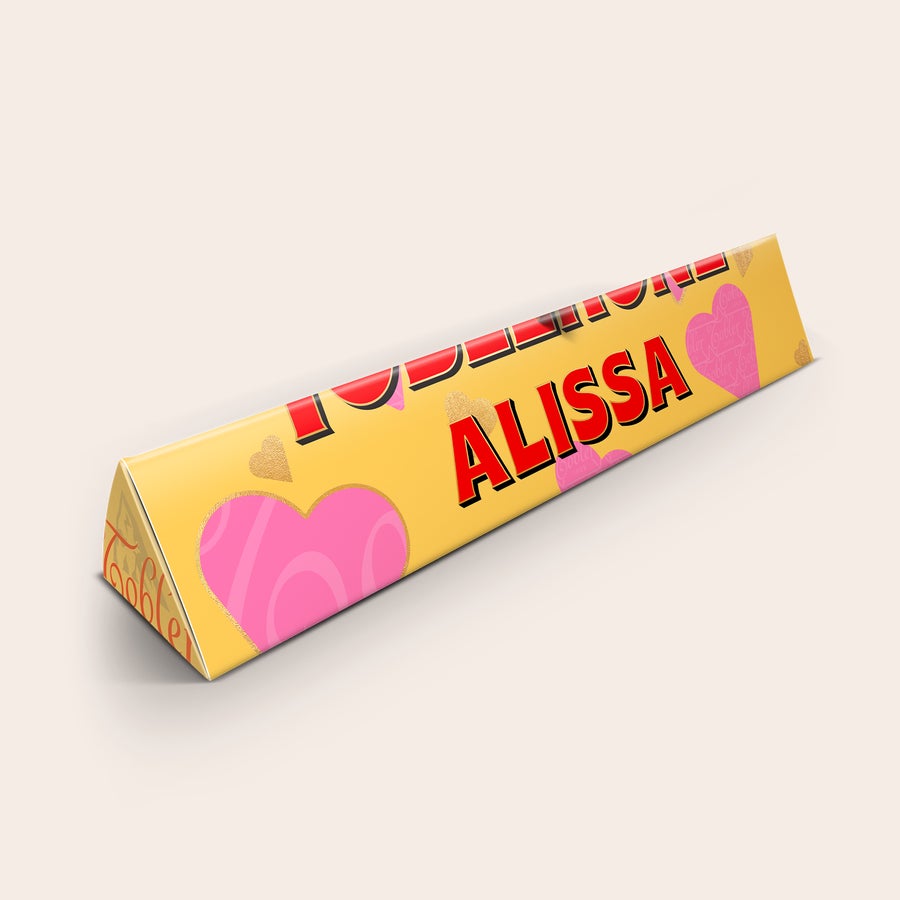 Toblerone amoureux personnalisé Toblerone amoureux personnalisé
