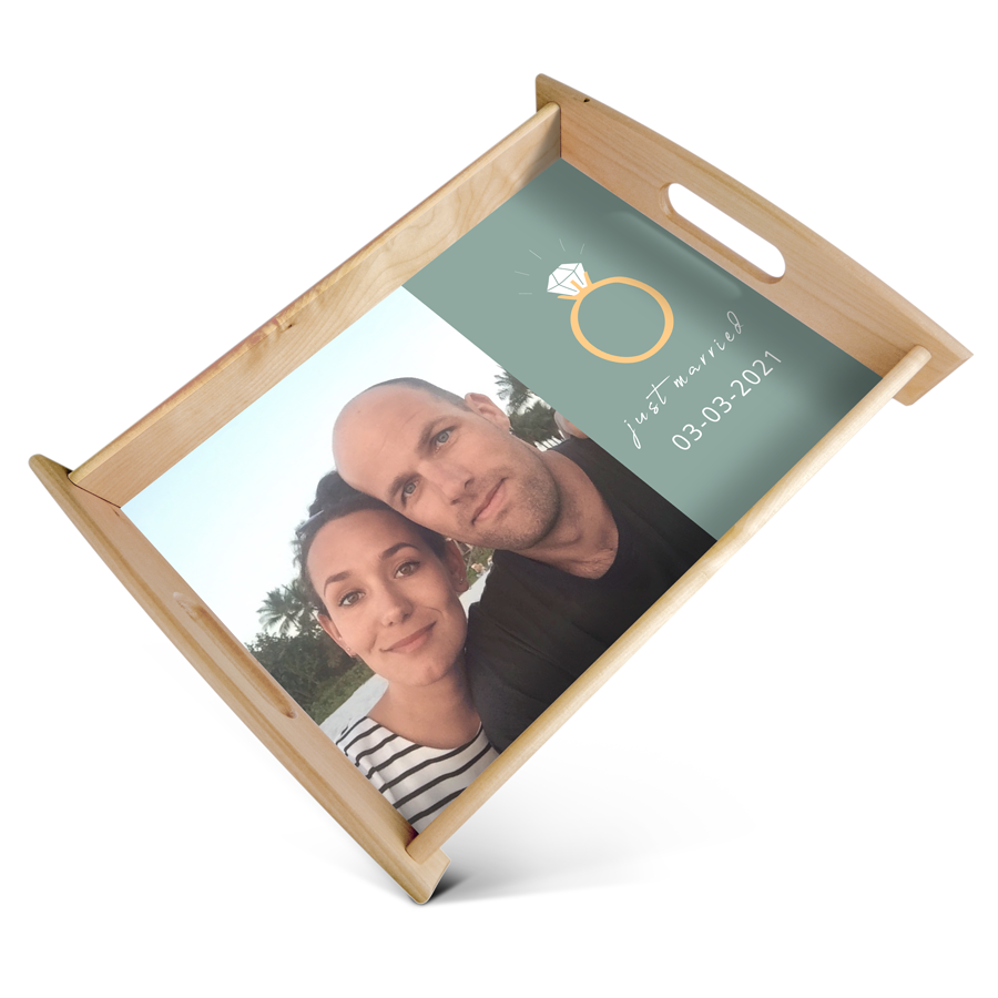 Grand plateau de Service avec photo