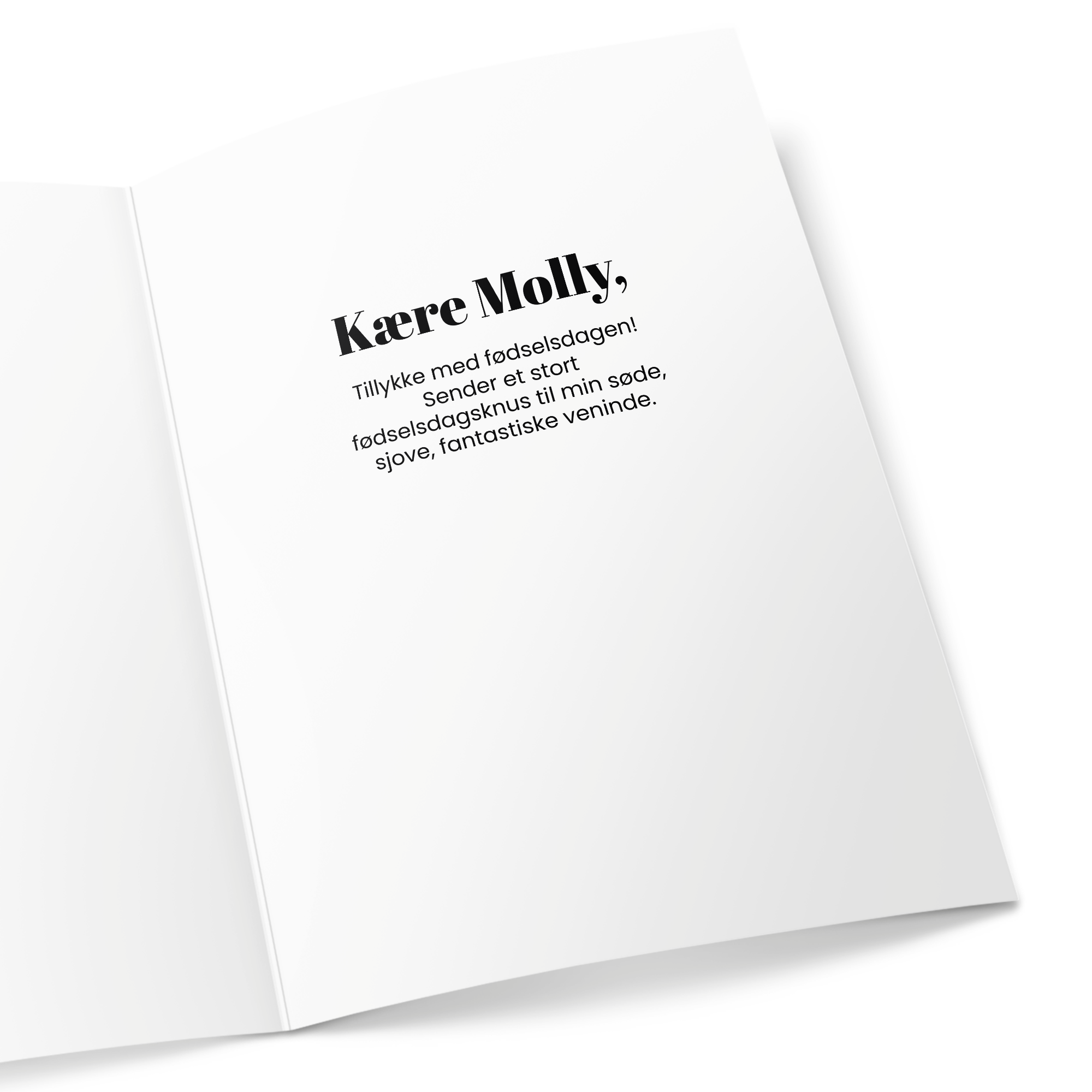 Kæmpe lykønskningskort - personaliseret - 50 cm