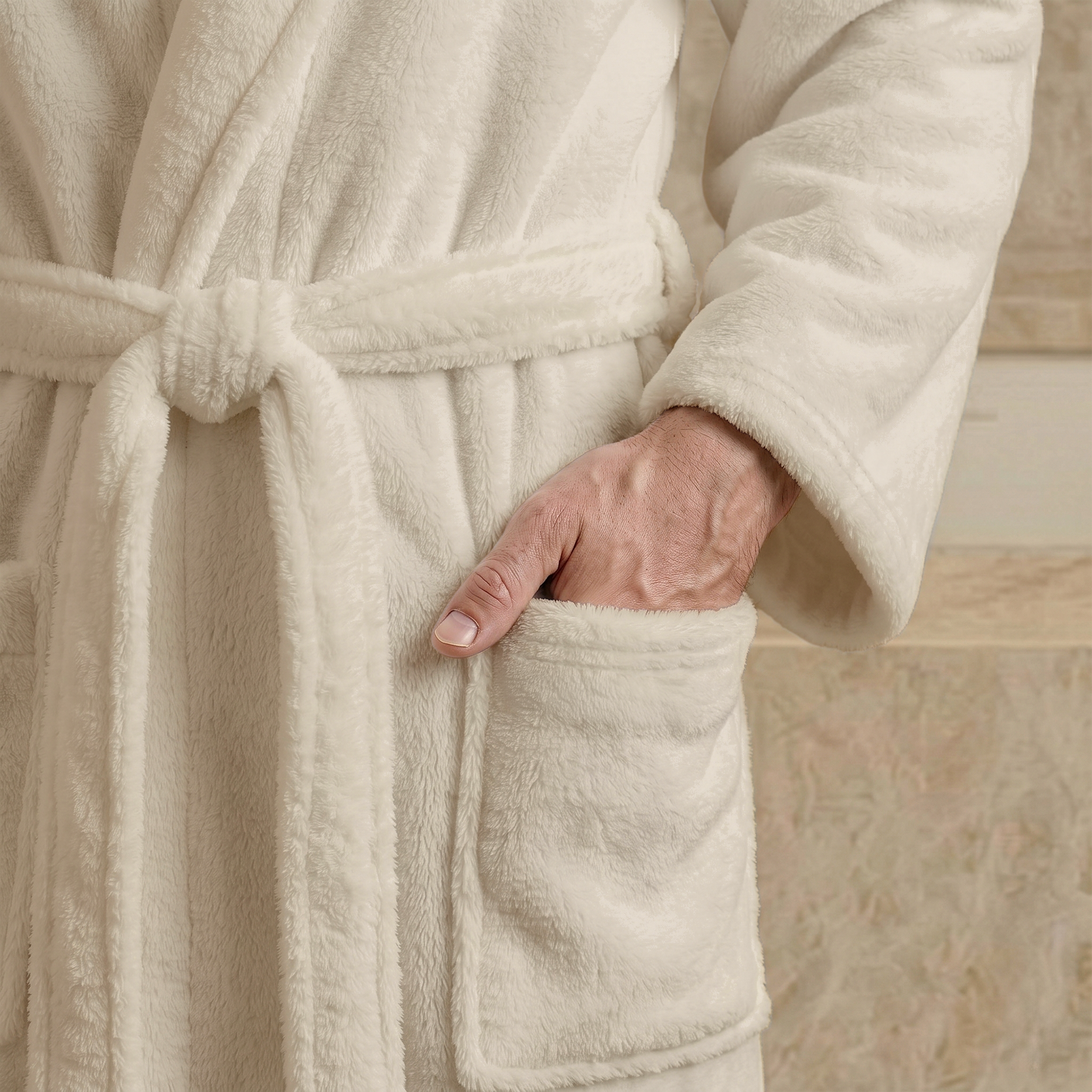 Fleece Bathrobe for Men