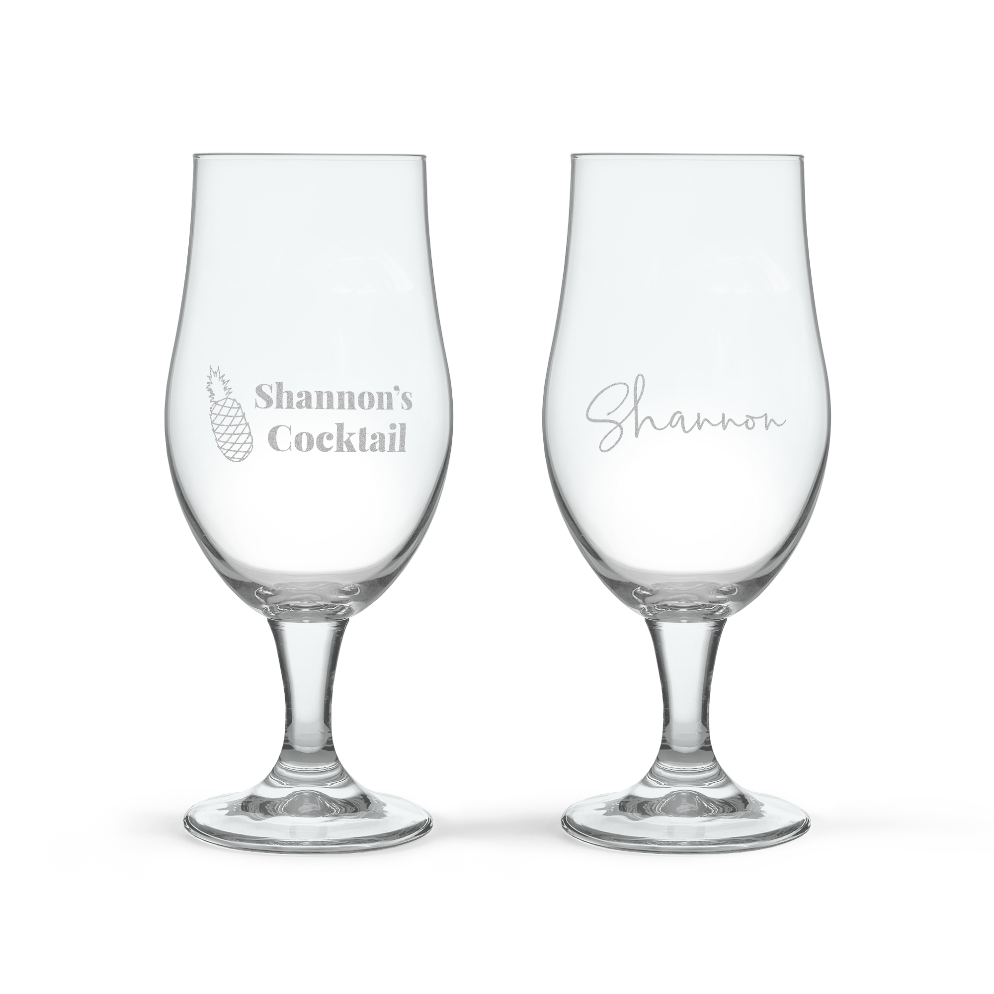 Kaiverrettu cocktail-lasi - Pina Colada - 2 kpl