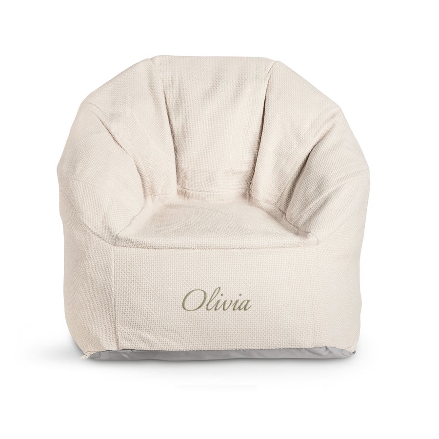 Children's chair with embroidered name - Beige