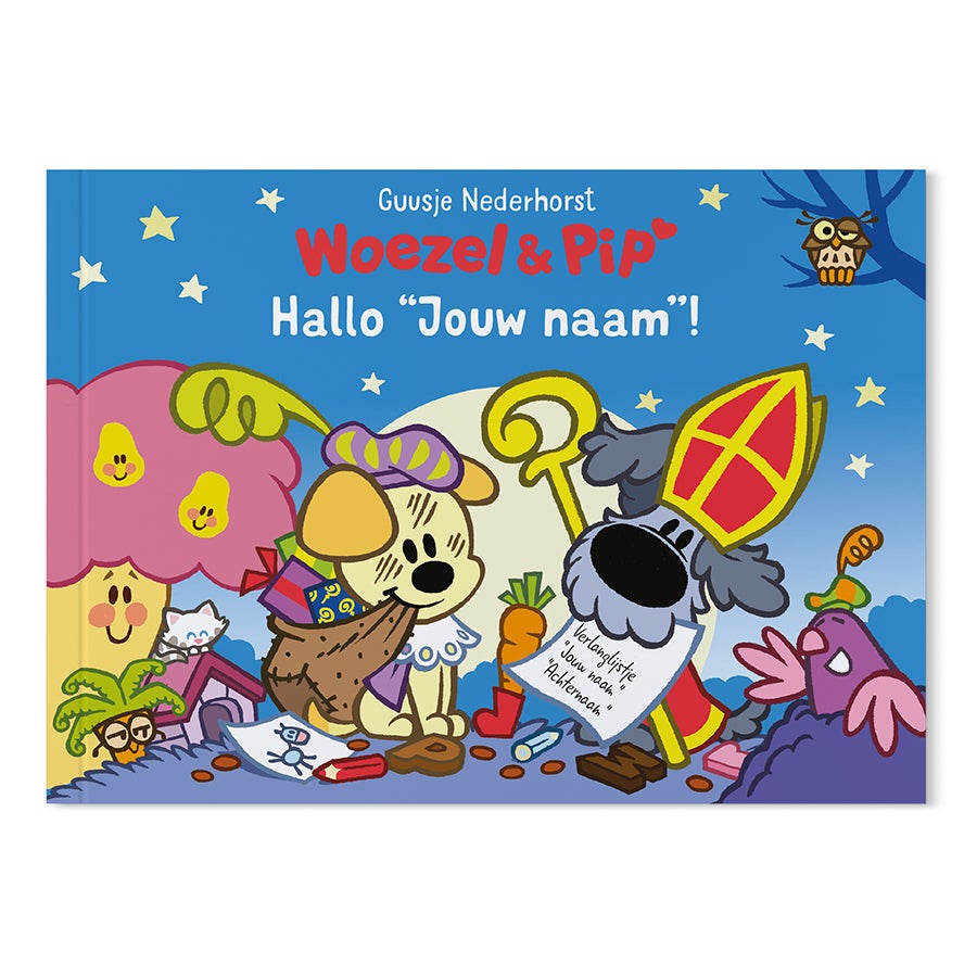 Woezel & Pip boek met naam en foto - Hallo Sinterklaas - Softcover