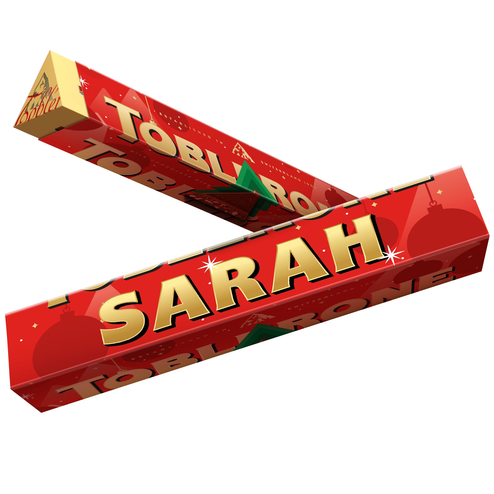 Personalised Toblerone chocolate bar - Christmas - M - 200 grams