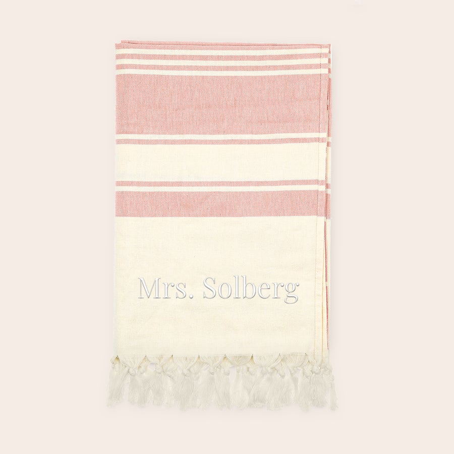 Hammam-håndkle med navn Hammam-håndkle med navn