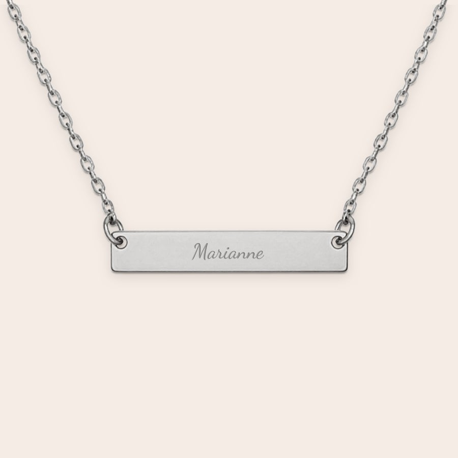 Personlig halskjede med navn - Sølv Personlig halskjede med navn - Sølv