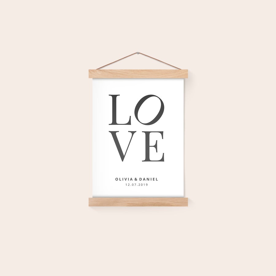 Personalised poster with hanger Personalised poster with hanger