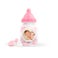 Heart-shaped sweets in baby bottle (pink) - set of 60
