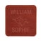 Personalised leather coasters
