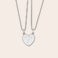 Pendentif en argent gravé - cœur brisé Pendentif en argent gravé - cœur brisé