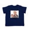 T-shirt til babyer med navn - Korte ærmer - Flåde - 62/68