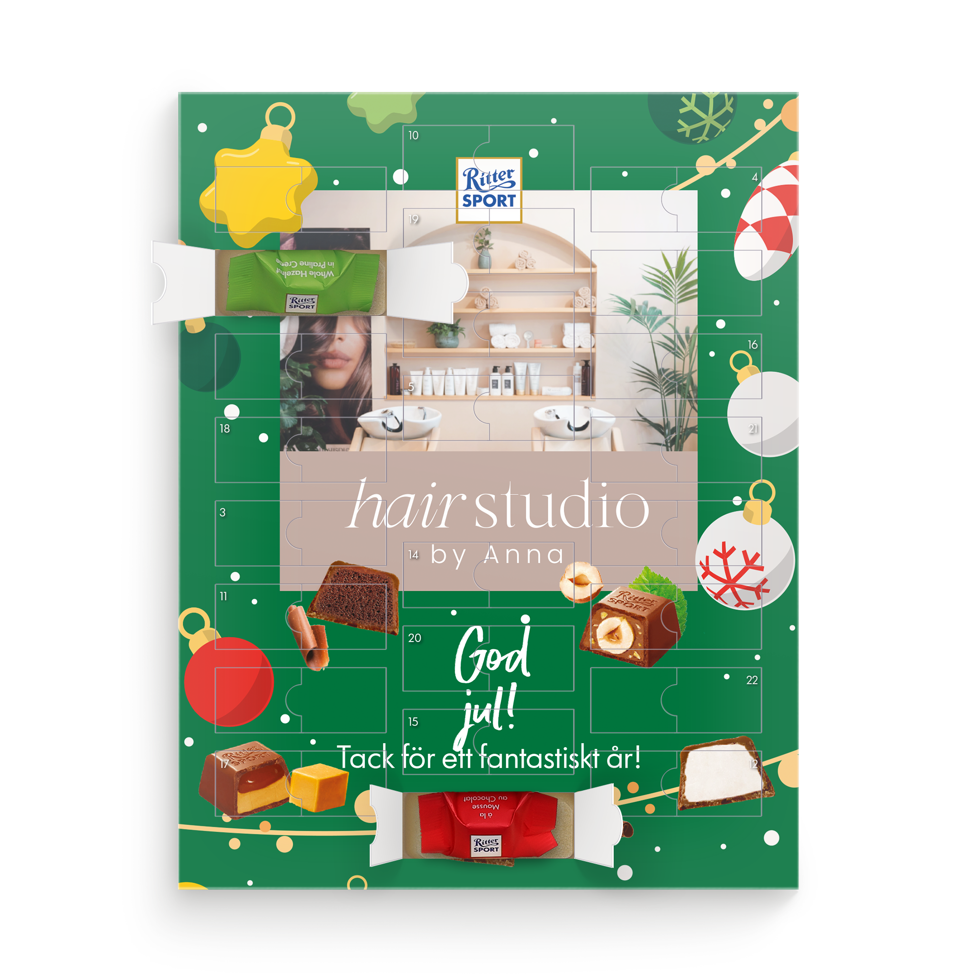 Personaliserad Ritter Sport adventskalender