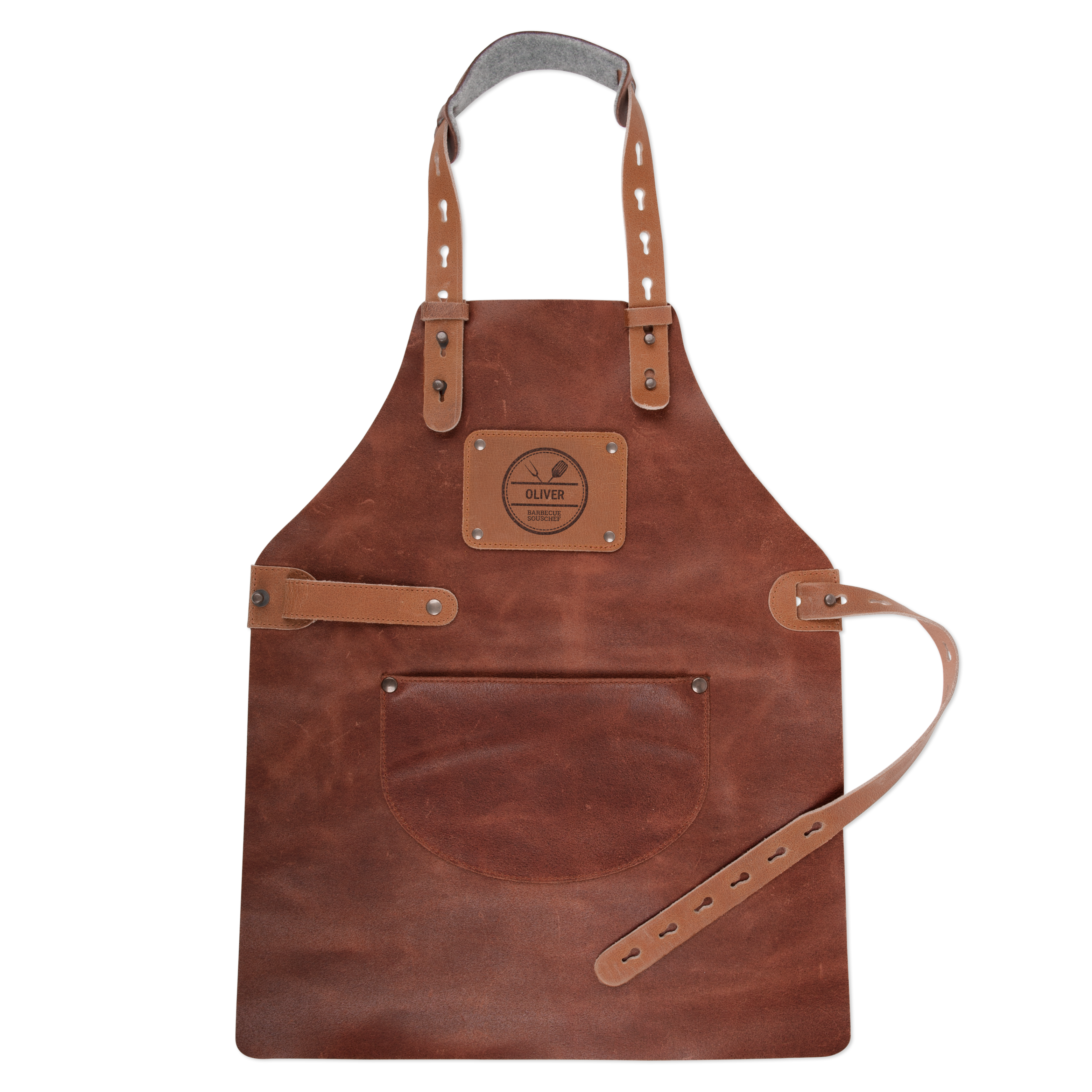 Kinderschürze mit Namen - Leder