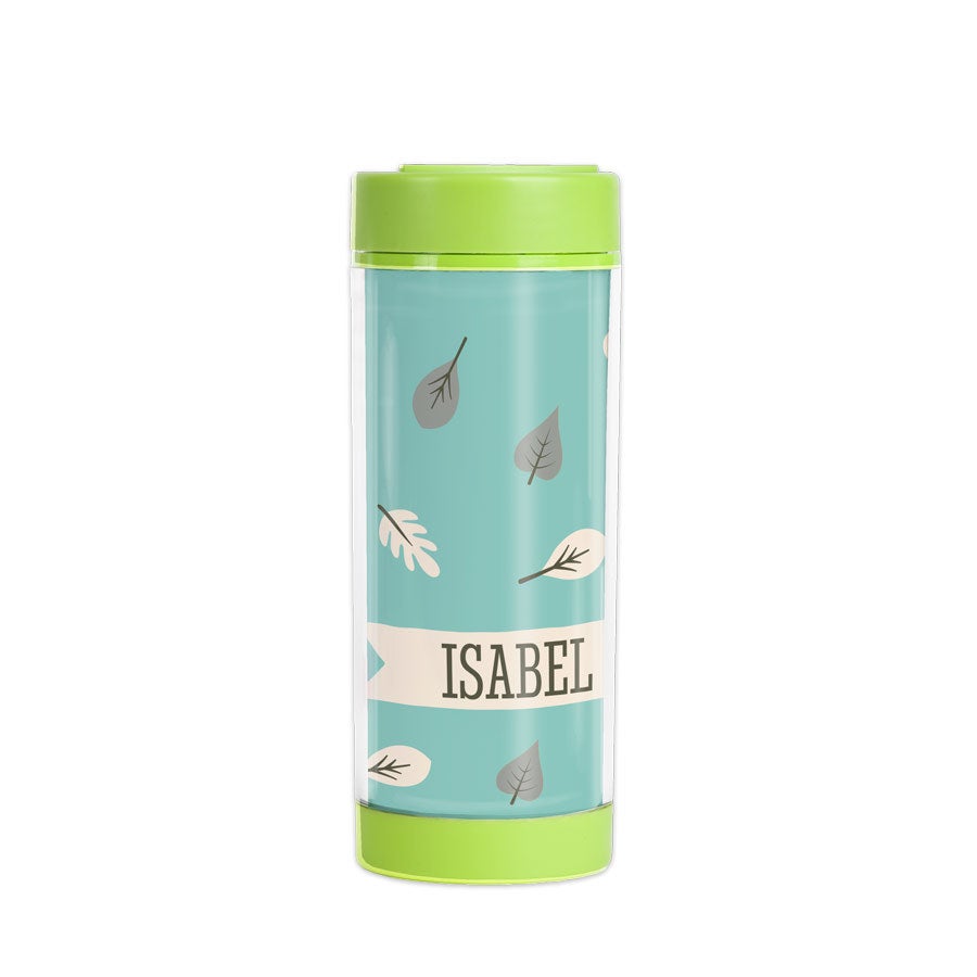 Personalised water bottle for kids - Lime