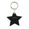 Personlig lædernøglering - stjerne (sort)