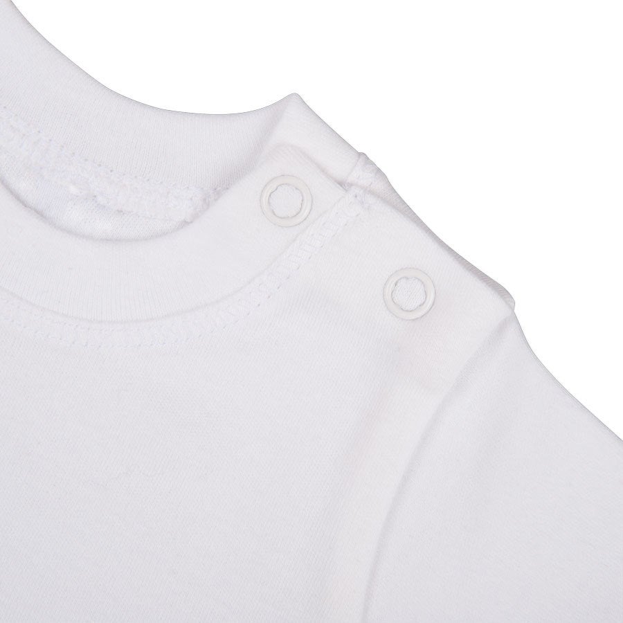 Baby Langarmshirt bedrucken - Weiß - 62/68
