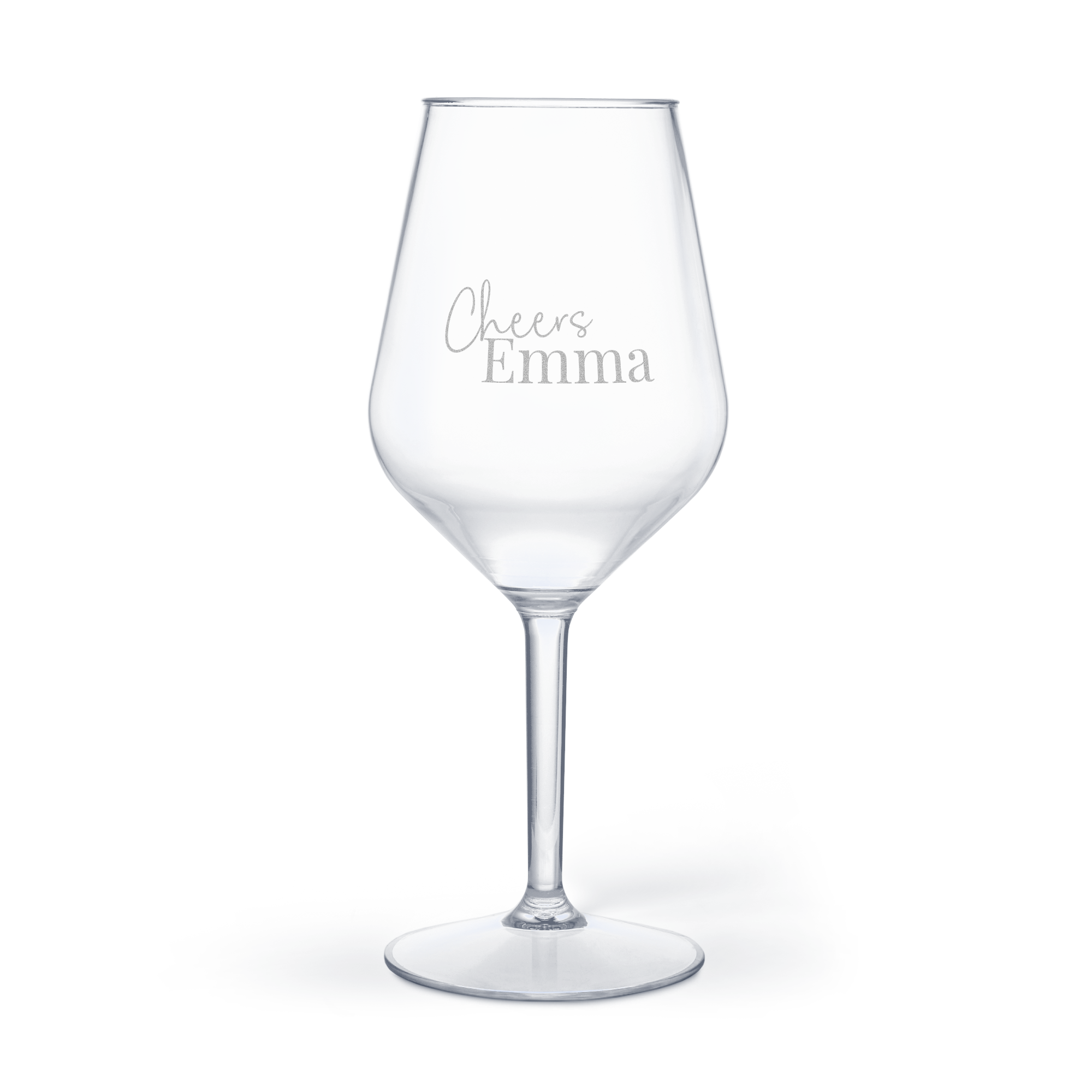Bicchiere da vino in plastica personalizzato - inciso