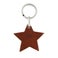 Leren sleutelhanger - Ster - Bruin