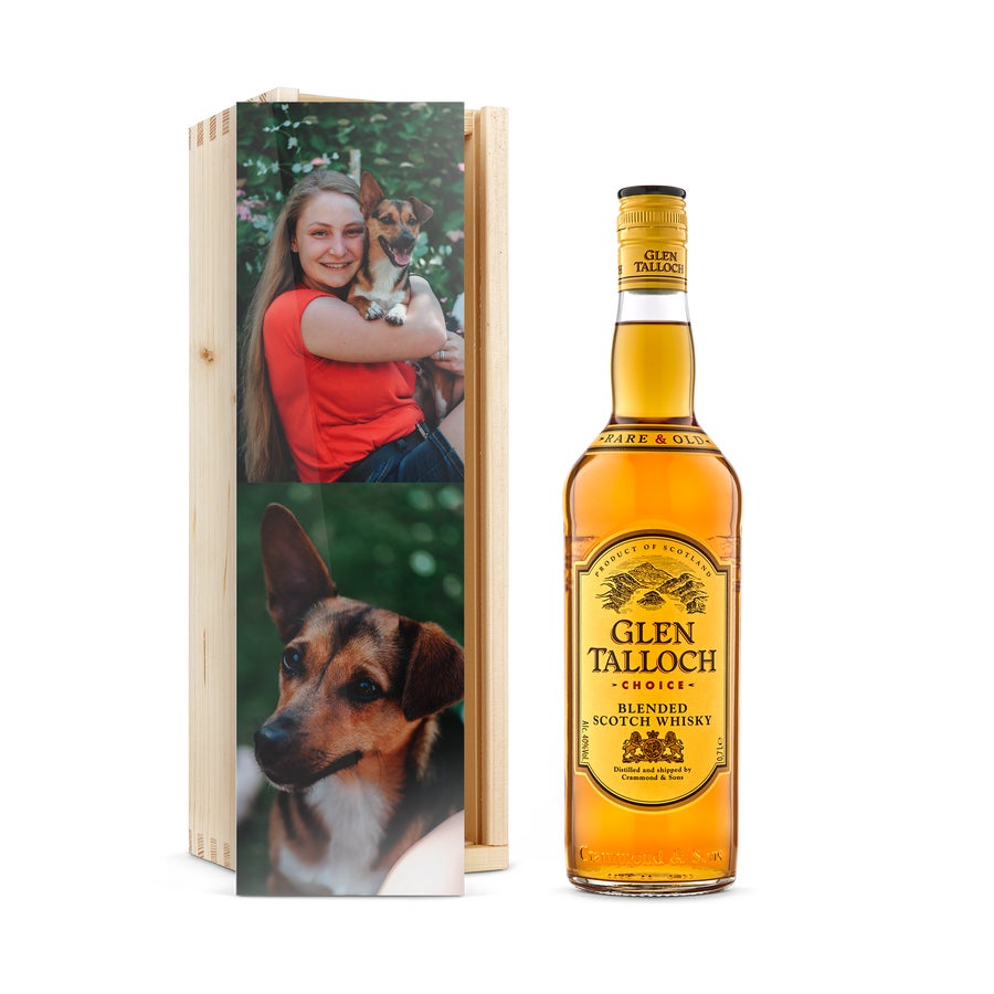 Whisky Glen Talloch în cutie personalizată Whisky Glen Talloch în cutie personalizată