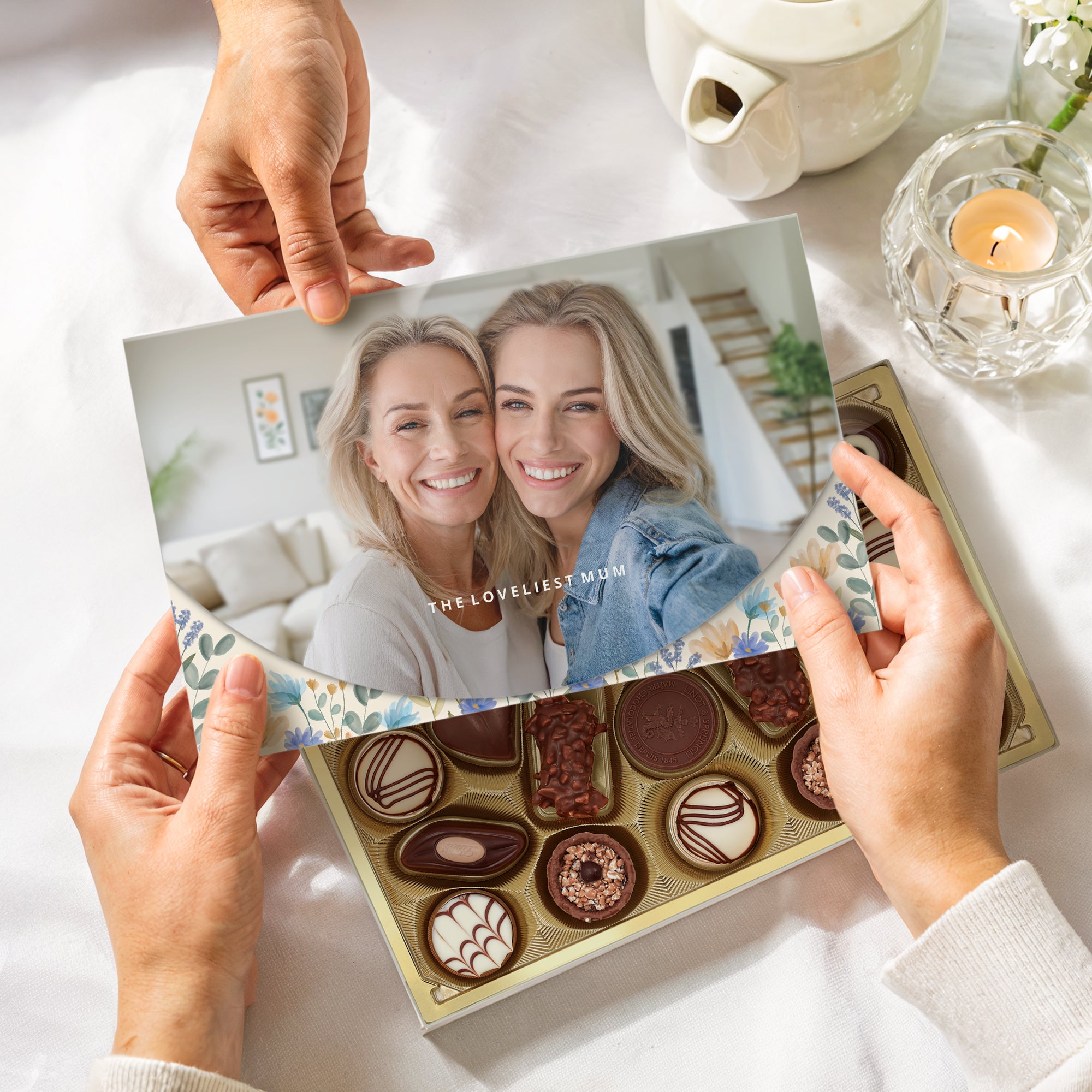Spersonalizowane pudeko upominkowe z Lindt Pralines Du Confiseur - 200 gramw