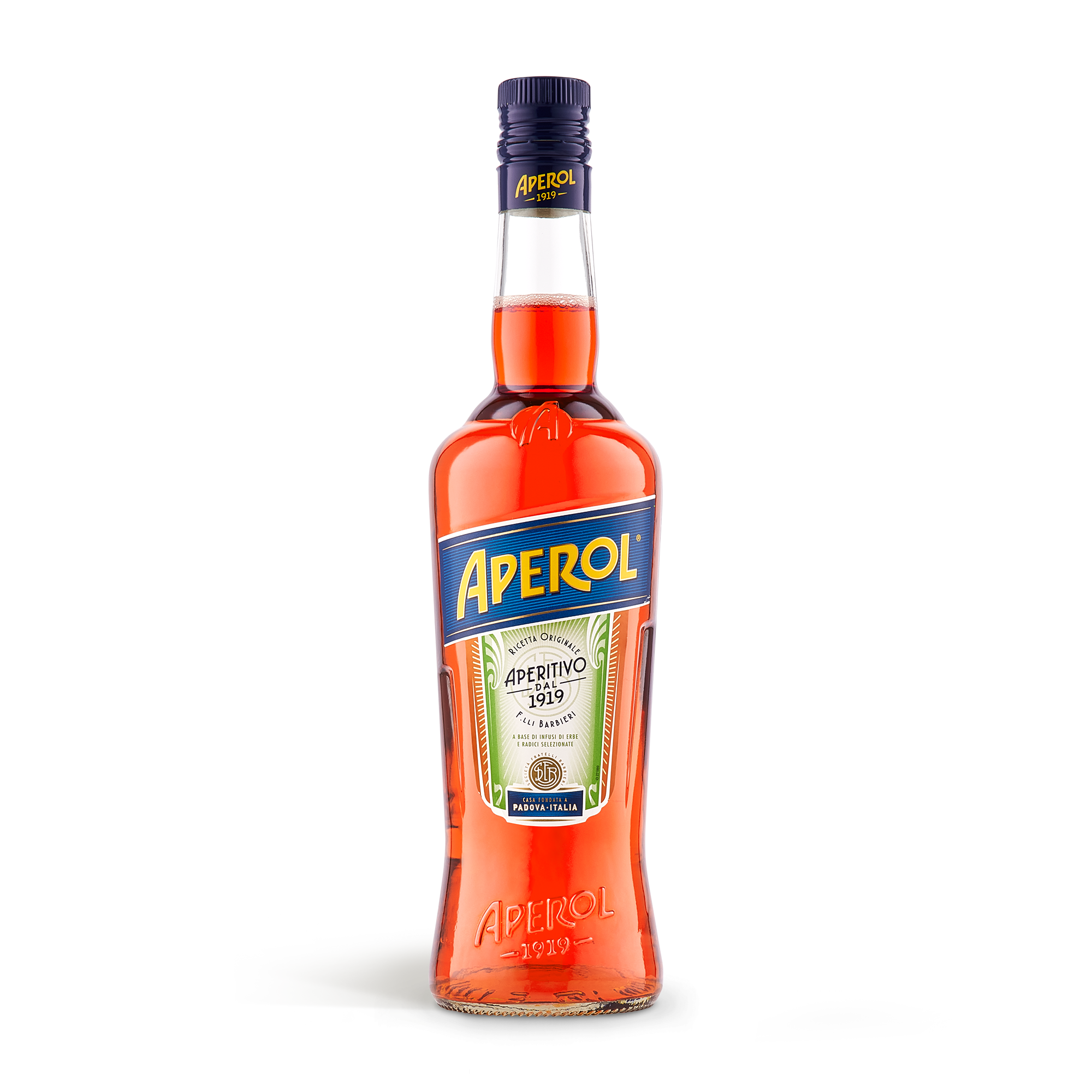 Aperol Spritz-flaska 700 ml, perfekt för att överraska dem med en personlig Aperol Spritz-present.