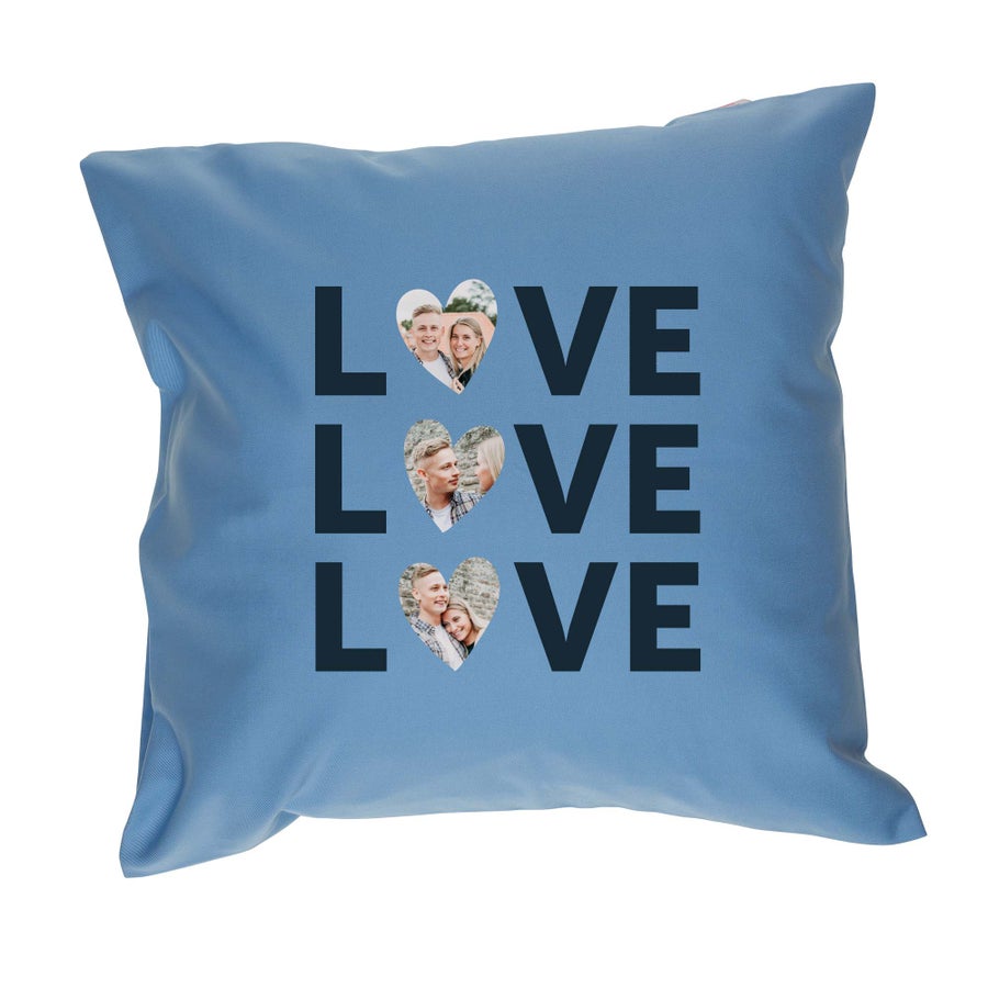 Personalised Cushion Case - Small - Blue