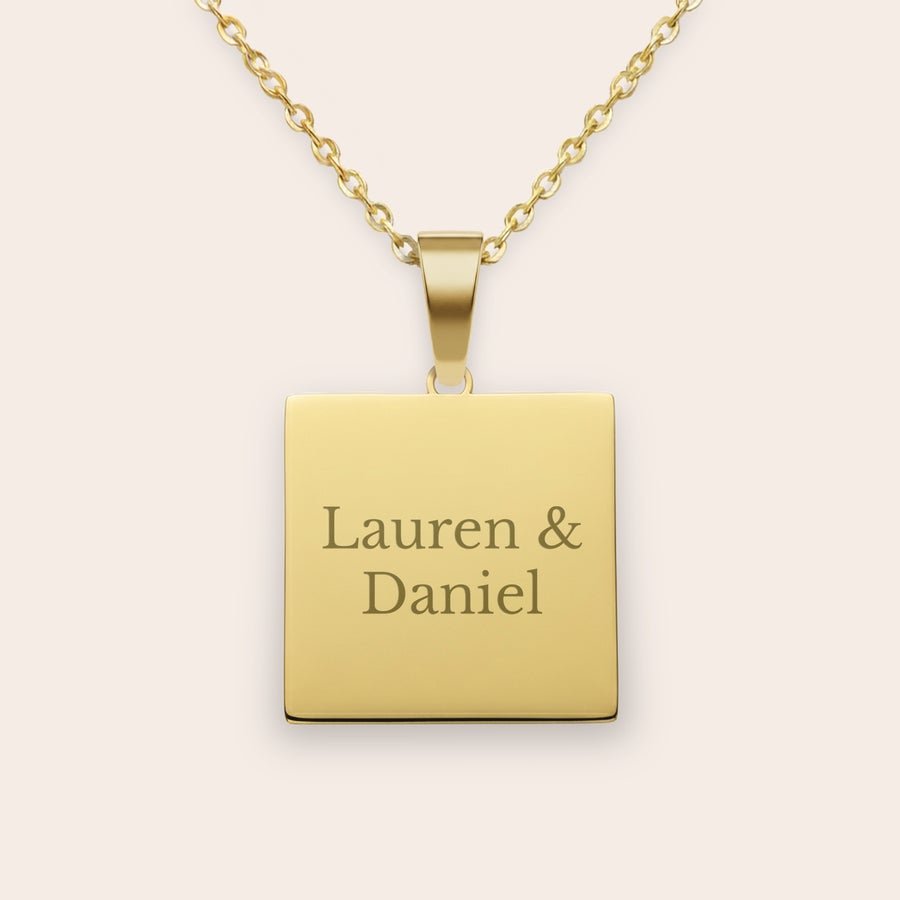 Necklace with square pendant Necklace with square pendant