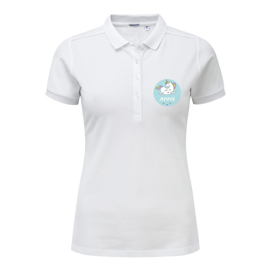 Camisa polo personalizada - Mulheres - Branco - XXL