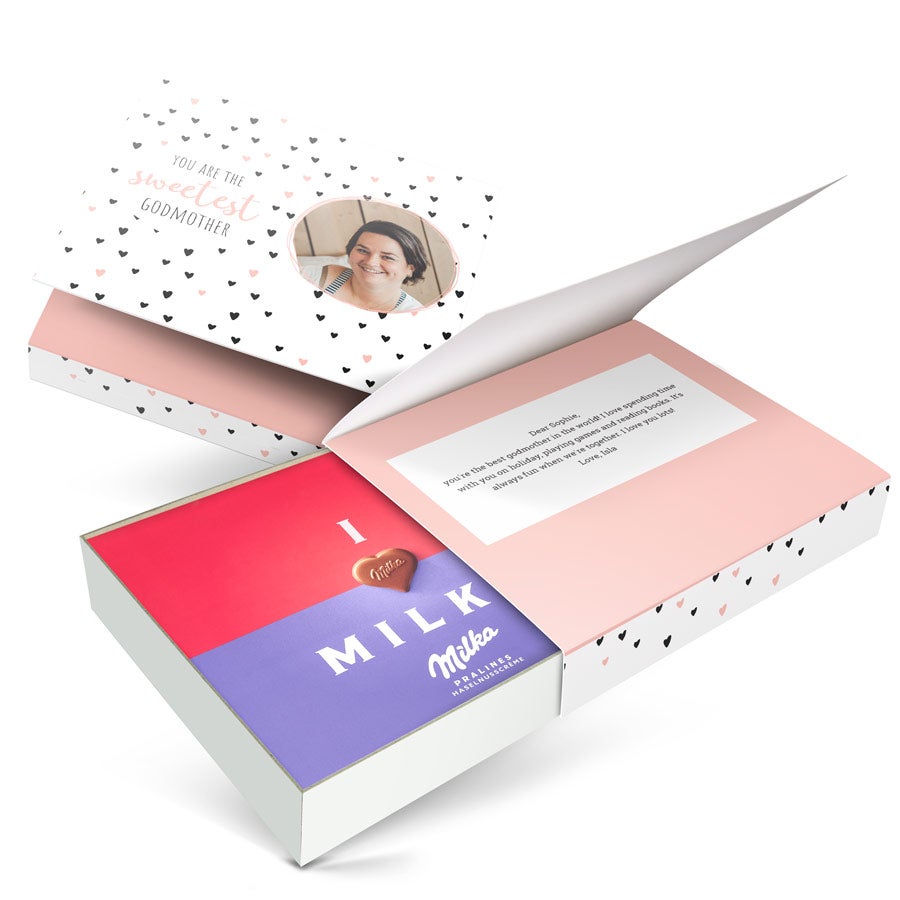 Personalised Milka Chocolate Gift Box - Godmother