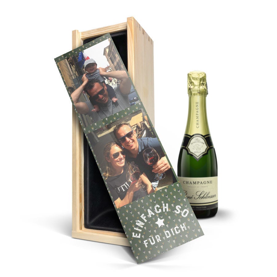 Champagner personalisieren bedruckte Kiste Rene Schloesser (375 ml)  - Onlineshop YourSurprise