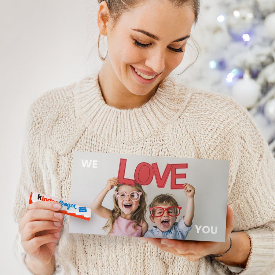 Personalised kinder chocolate 64 bars Personalised kinder chocolate 64 bars