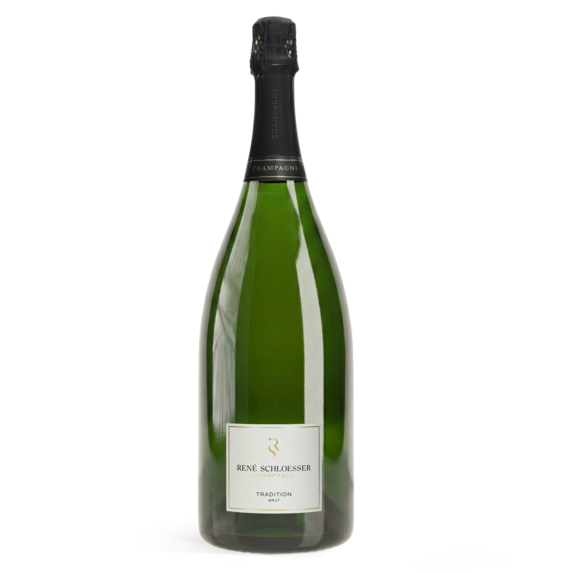 Champagne in gegraveerde kist - René Schloesser (Magnum), te personaliseren met een naam of tekst.