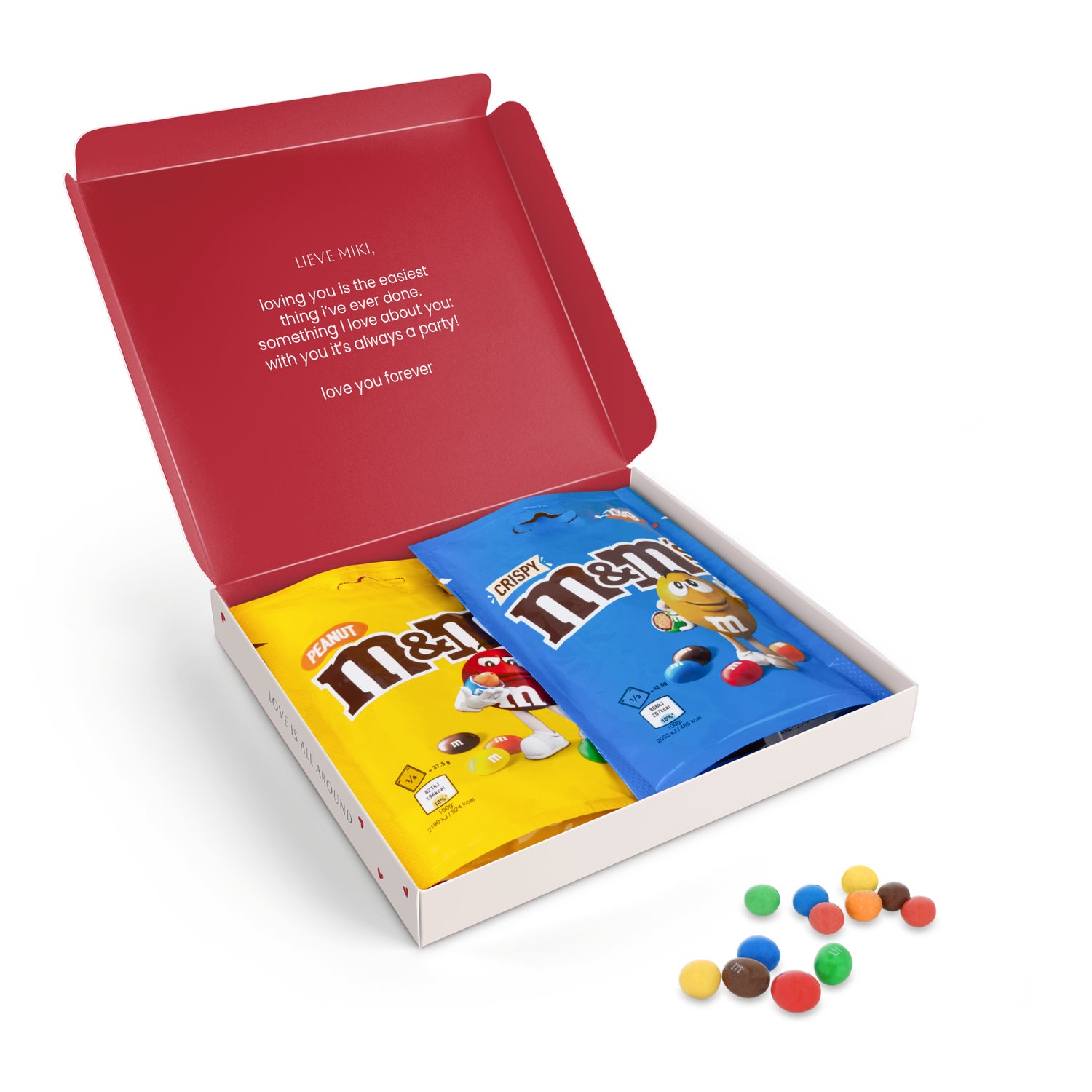 Gepersonaliseerde giftbox met M&M's chocolade