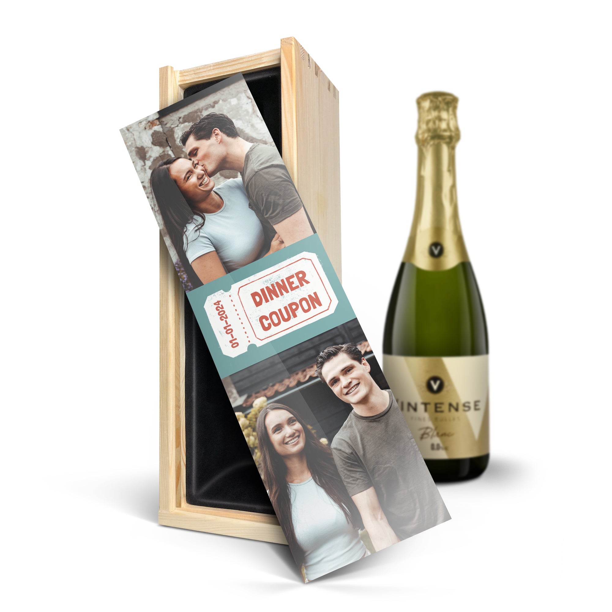 Wine in personalised case - Vintense Blanc alcohol-free