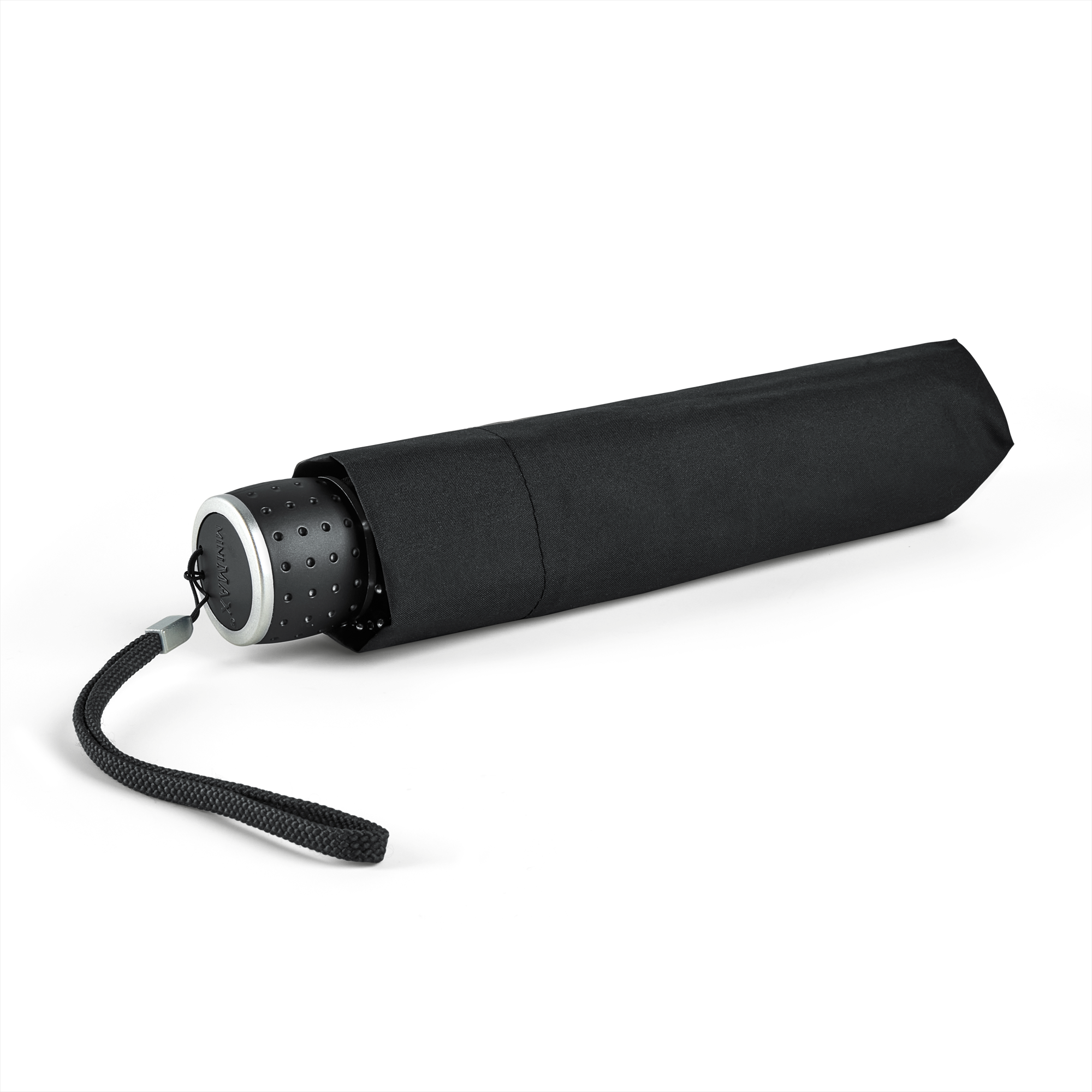 Parapluie de poche noir à personnaliser imprimé avec votre propre design, modèle Minimax