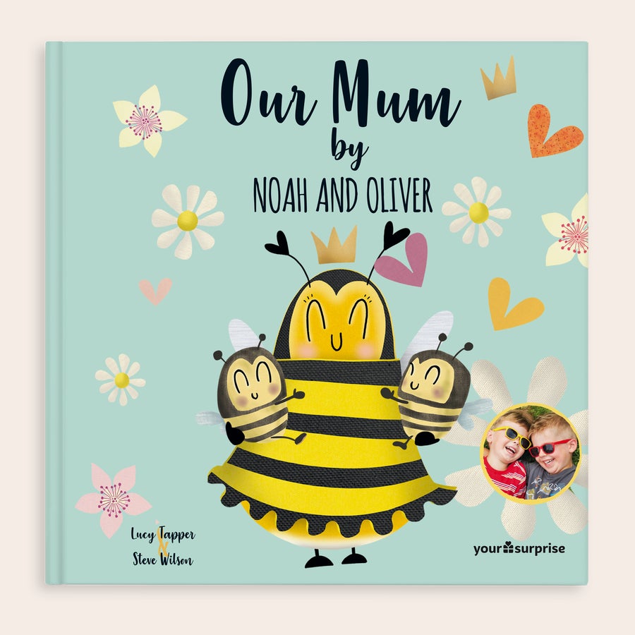 Personalised book - Our Mum Personalized Our Mum storybook with printed names Noah and Oliver and two children's photo to show mum how much she means to you