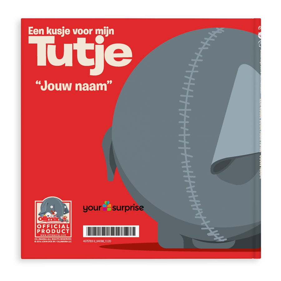 Boek "Een kusje voor mijn Tutje" personaliseren
