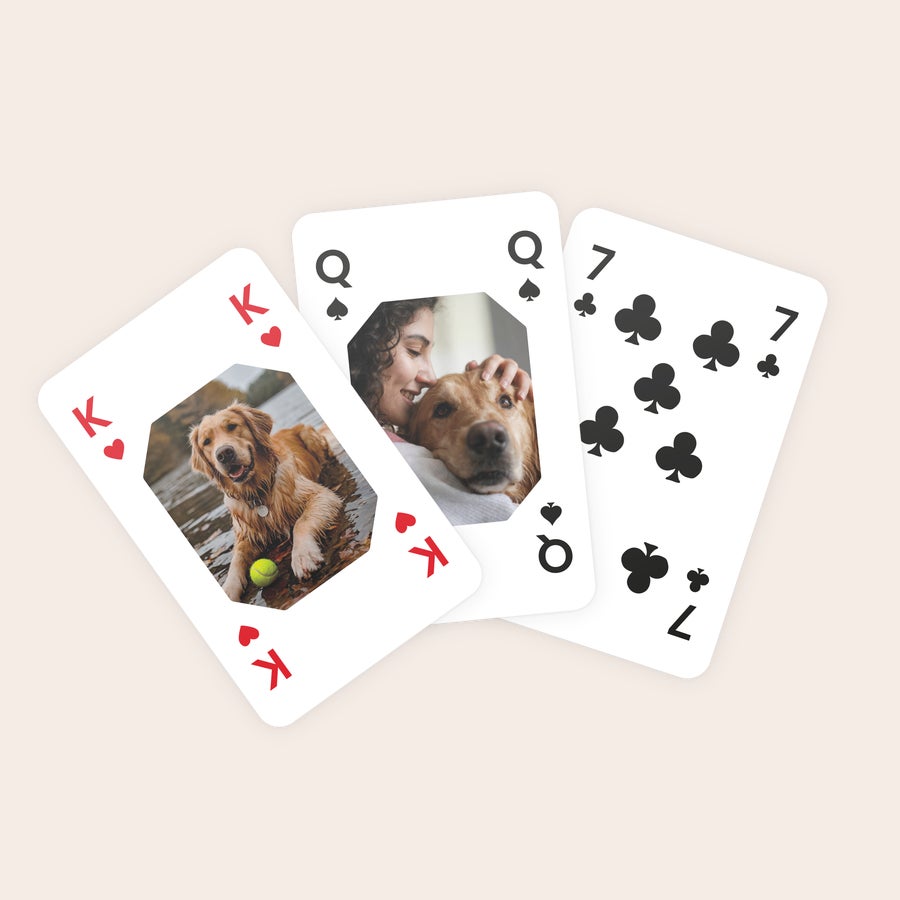 Baraja de cartas con fotografía - Frente impreso Baraja de cartas con fotografía - Frente impreso