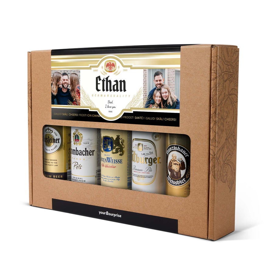 Set cadou de bere personalizat - Ziua Tatălui Set cadou de bere personalizat - Ziua Tatălui