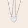 Pendentif en argent gravé - cœur brisé Pendentif en argent gravé - cœur brisé